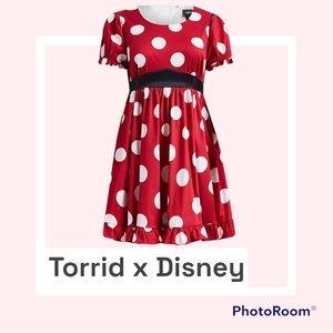 BNWT Torrid x Disney Minnie Mouse Puff Dress